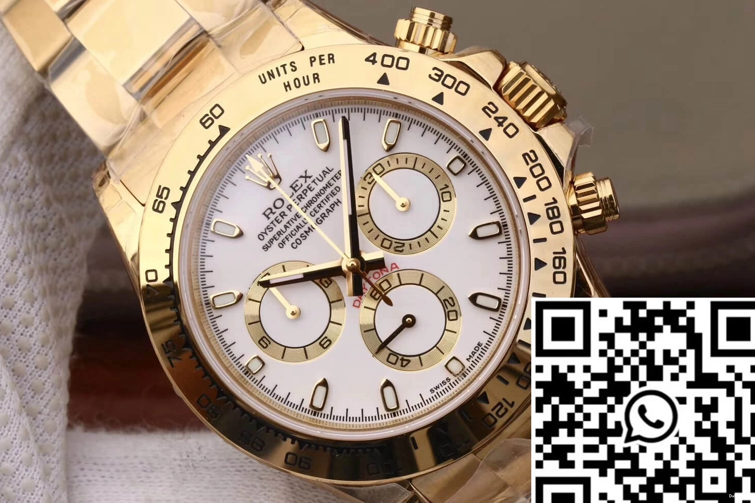 Yellow Rolex JH Cosmograph Gold Factory White M116508-0001 Daytona Dial 0809